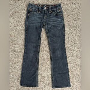 Rock Revival Women's Gwen Bootcut Distressed Black Jeans - Size 29